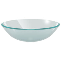 Lavandino con Rubinetto e Piletta in Vetro Temperato Satinato cod mxl 38737