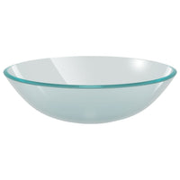 Lavandino con Rubinetto e Piletta-Lavabo-Lavello in Vetro Temperato Satinato 263232