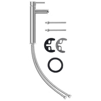 Lavandino-Lavabo-Lavello Bagno con Rubinetto e Piletta in Vetro Temperato Nero 403305