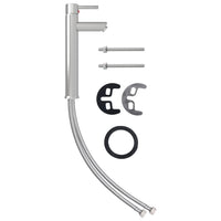 Lavandino-Lavabo-Lavello Bagno con Rubinetto e Piletta in Vetro Temperato Nero 657807