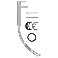 Lavandino con Rubinetto e Piletta-Lavabo-Lavello in Vetro Temperato Marrone 731621