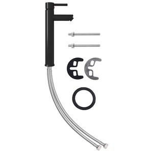 Lavandino Rubinetto e Piletta a Pressione-Lavabo-Lavello Vetro Temperato Oro 915877