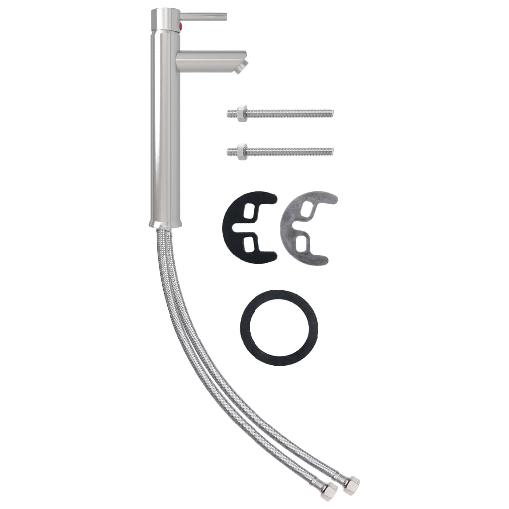 Lavandino da bagno con rubinetto e scarico a saltarello lavabo da appoggio lavabo da bagno lavabo da bagno diametro 42 cm vetro temperato 02_0002868