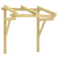 Pensilina per Porta 100x100x80 cm Pino Massello Impregnato 318569