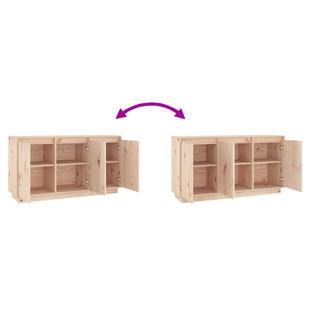 Credenza-Buffet-Armadio da cucina 111x34x60 cm in Legno Massello di Pino