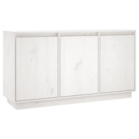 Credenza-Buffet-Armadio da cucina Bianca 111x34x60 cm in Legno Massello di Pino