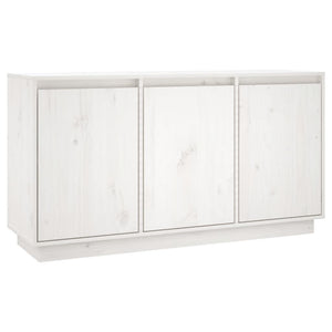 Credenza-Buffet-Armadio da cucina Bianca 111x34x60 cm in Legno Massello di Pino