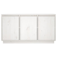 Credenza-Buffet-Armadio da cucina Bianca 111x34x60 cm in Legno Massello di Pino