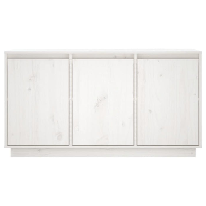Credenza-Buffet-Armadio da cucina Bianca 111x34x60 cm in Legno Massello di Pino