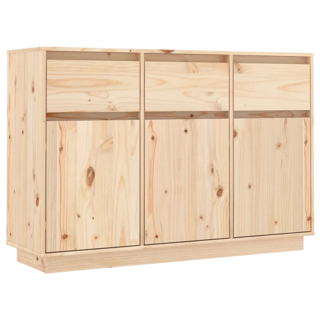 Credenza buffet cassettiera mobile contenitore organizer cucina soggiorno soggiorno 110 x 34 x 75 cm legno massello di pino marrone 02_0029515