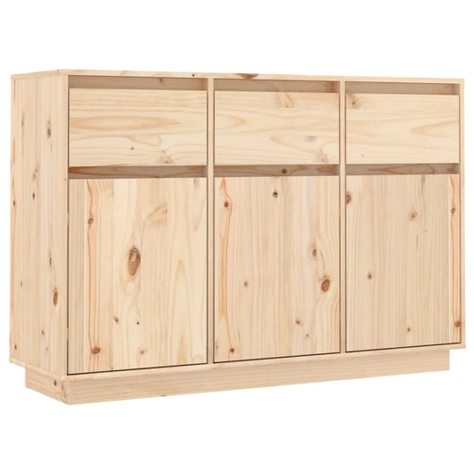 Credenza buffet cassettiera mobile contenitore organizer cucina soggiorno soggiorno 110 x 34 x 75 cm legno massello di pino marrone 02_0029515