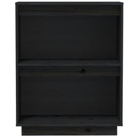 Mobile Consolle Nero 60x34x75 cm in Legno Massello di Pino 813823
