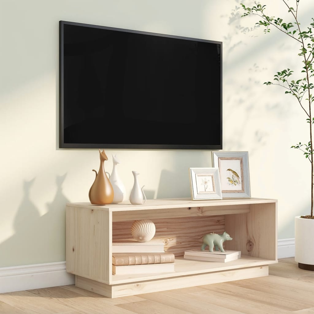 Mobile Porta TV 90x35x35 cm in Legno Massello di Pino 813829