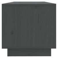 Mobile Porta TV Grigio 90x35x35 cm in Legno Massello di Pino 813831