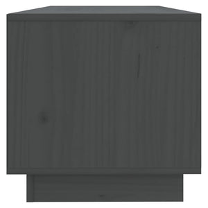 Mobile Porta TV Grigio 90x35x35 cm in Legno Massello di Pino 813831
