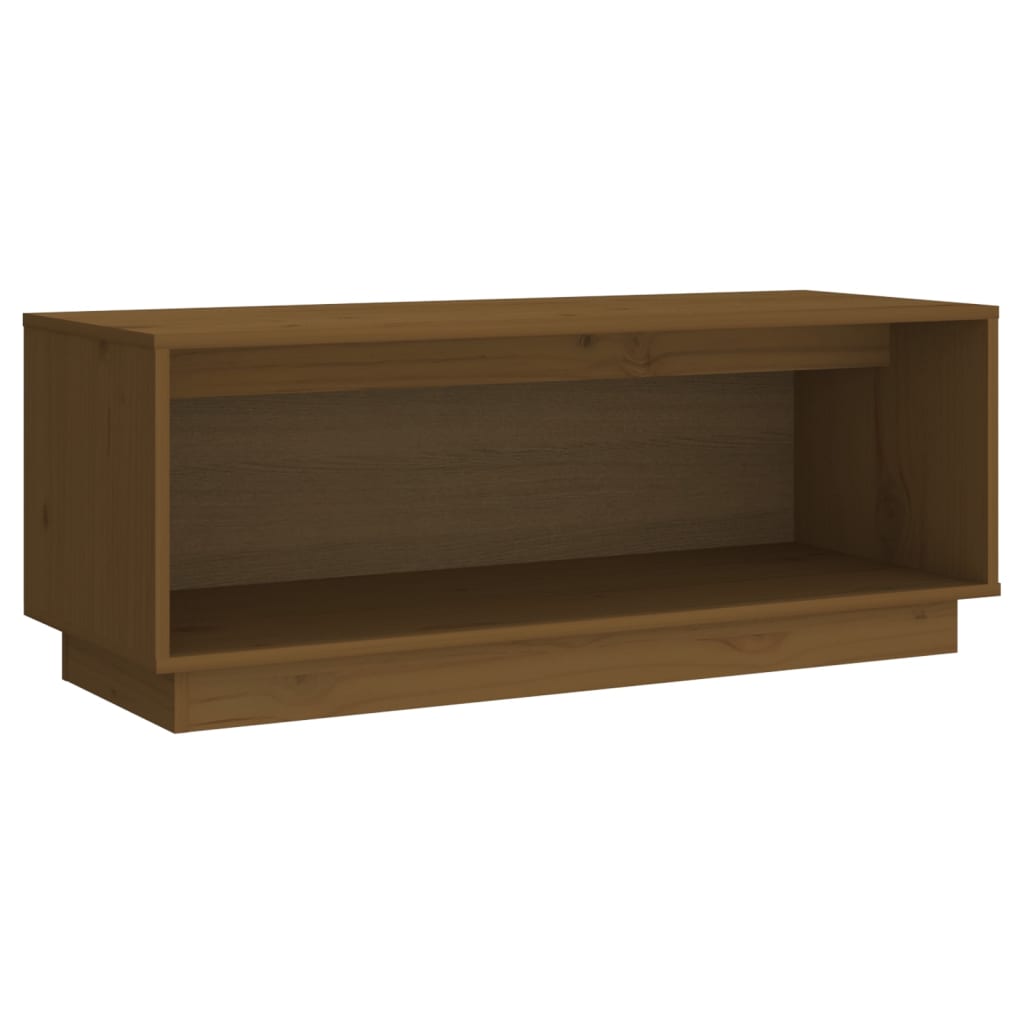 Mobile Porta TV-Mobile per TV-Credenza TV Ambrato 90x35x35 cm in Legno Massello di Pino