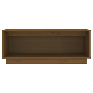 Mobile Porta TV Ambrato 90x35x35 cm in Legno Massello di Pino 813832