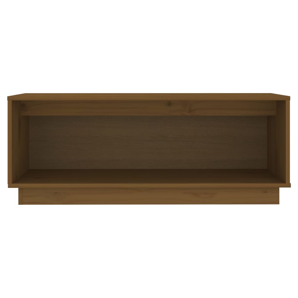 Mobile Porta TV-Mobile per TV-Credenza TV Ambrato 90x35x35 cm in Legno Massello di Pino