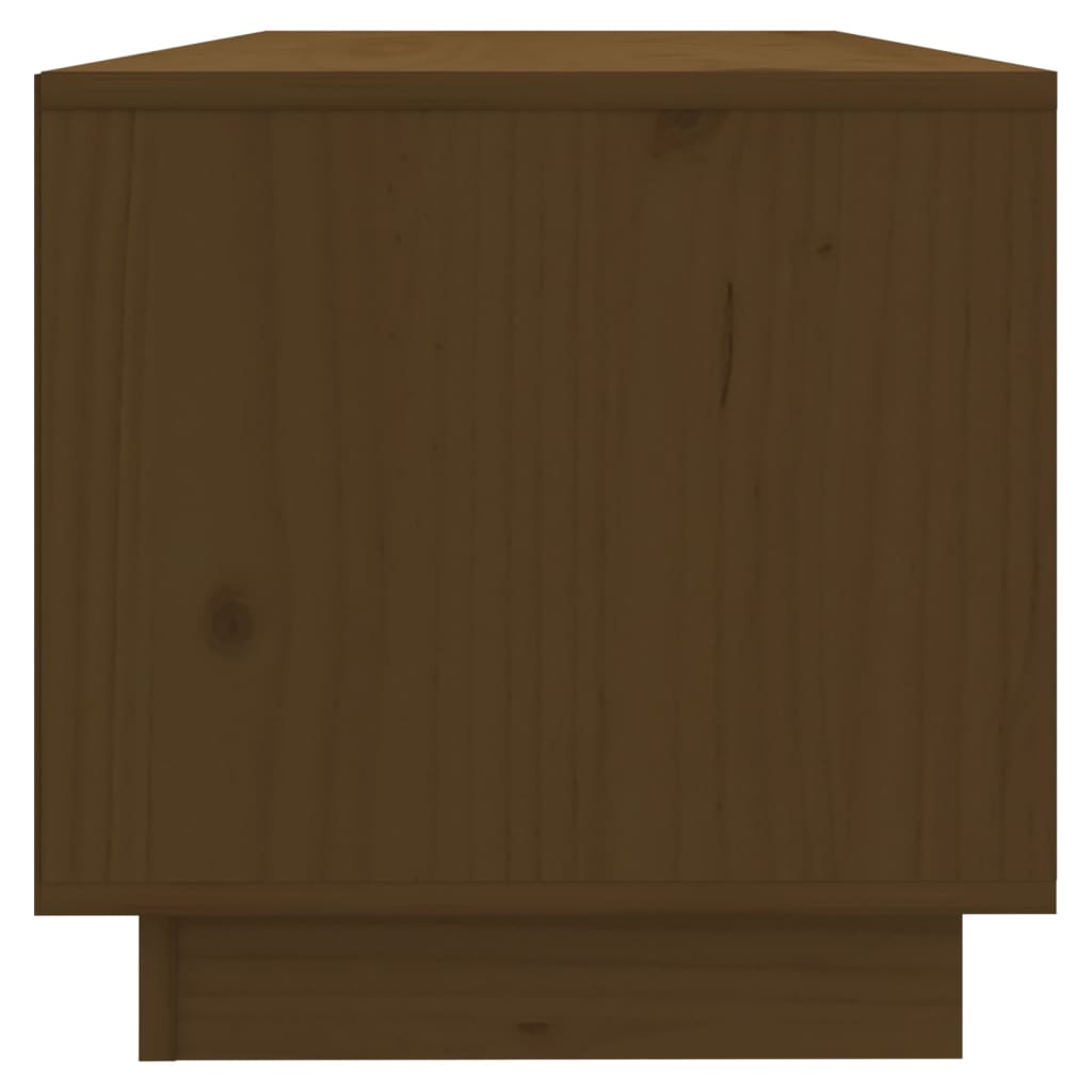 Mobile Porta TV Ambrato 90x35x35 cm in Legno Massello di Pino 813832