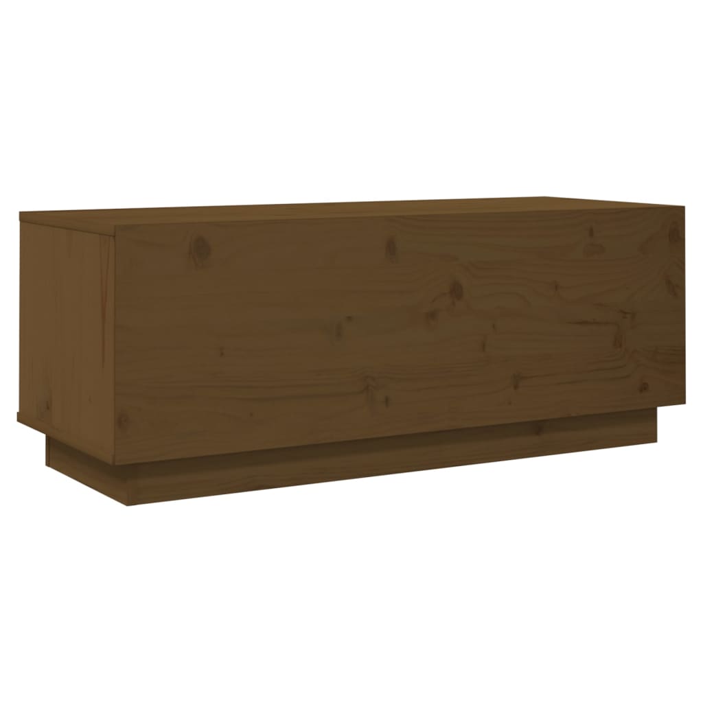 Mobile Porta TV-Mobile per TV-Credenza TV Ambrato 90x35x35 cm in Legno Massello di Pino