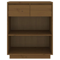 Mobile Consolle Ambrato 60x34x75 cm in Legno Massello di Pino 813837