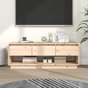 Mobile Porta TV-Mobile per TV-Credenza TV 110,5x34x40 cm in Legno Massello di Pino