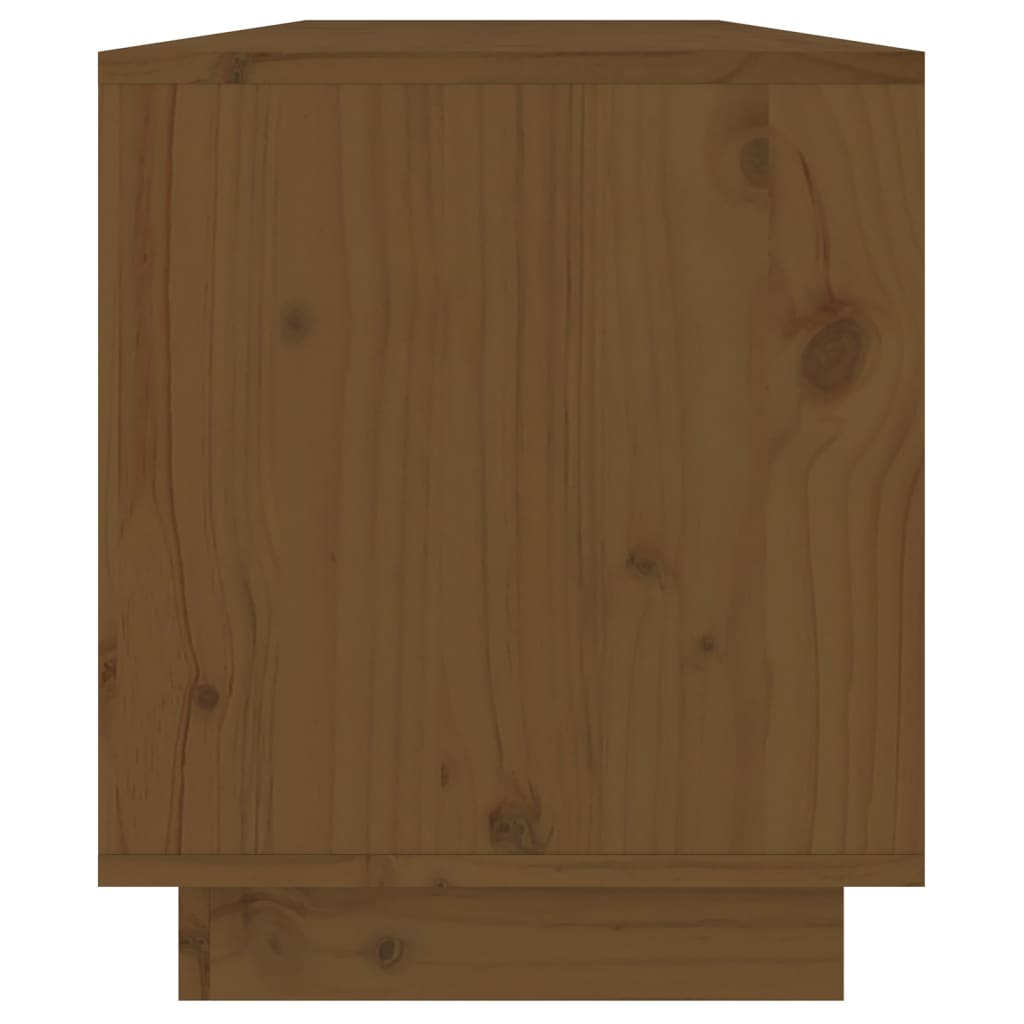 Mobile Porta TV-Mobile per TV-Credenza TV Ambrato 110,5x34x40cm in Legno Massello di Pino