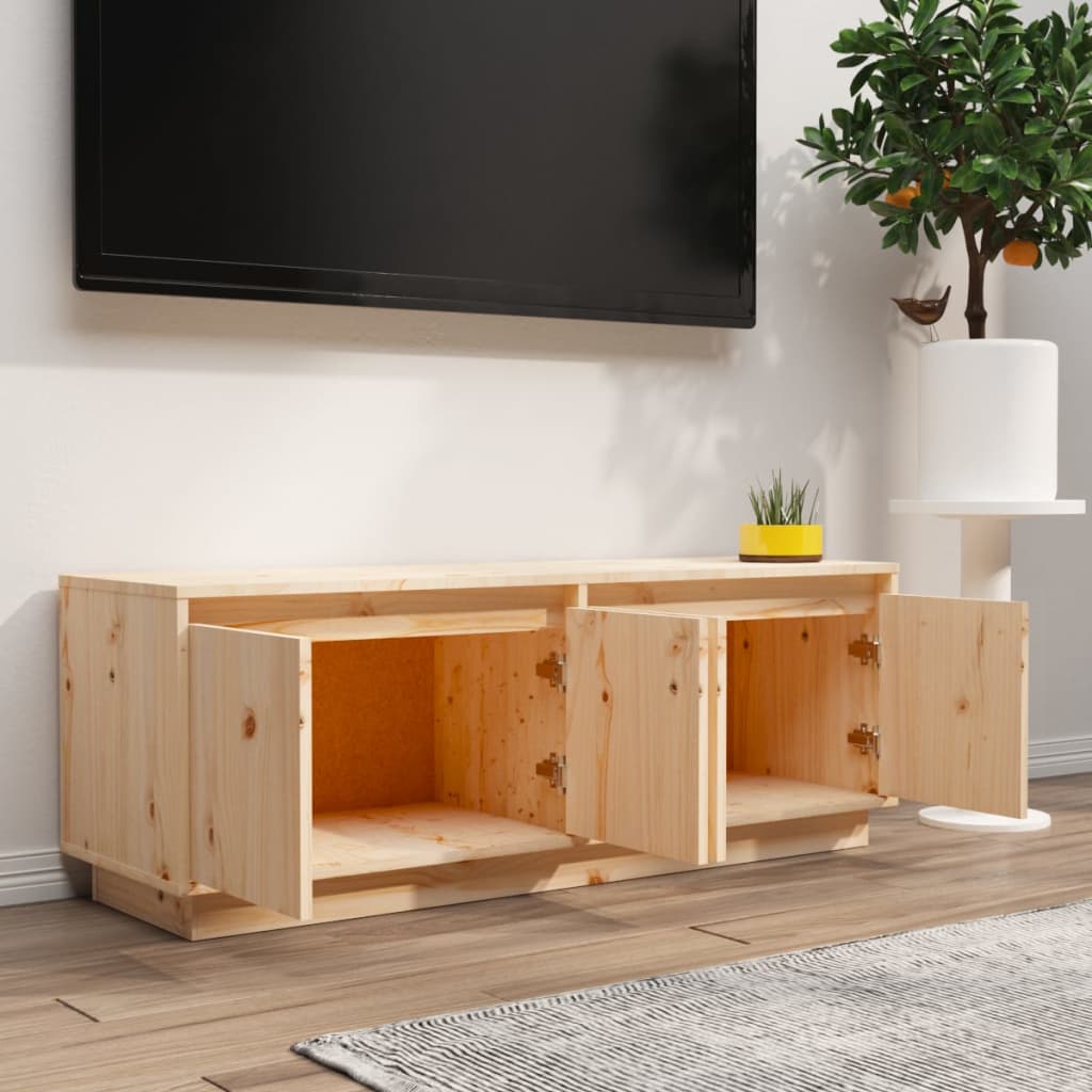 Mobile Porta TV-Mobile per TV-Credenza TV 110x34x40 cm in Legno Massello di Pino