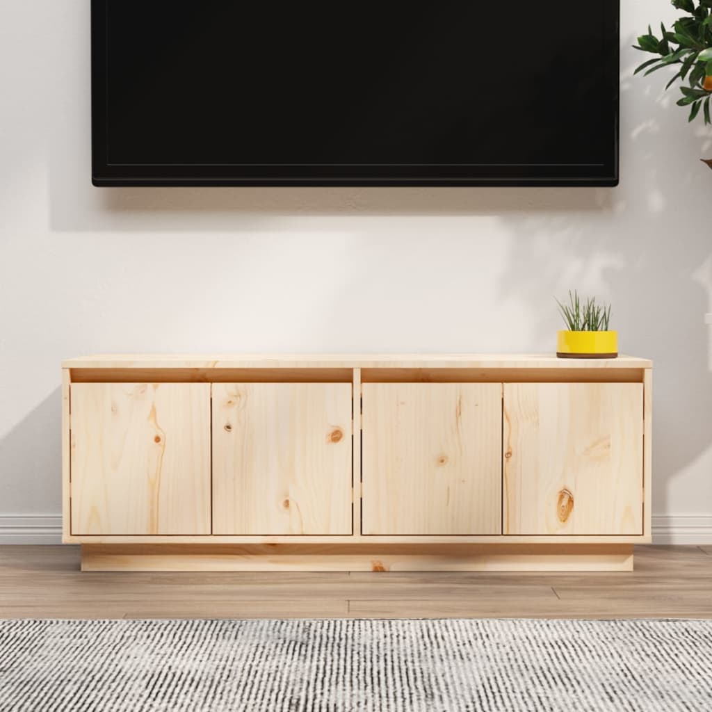 Mobile Porta TV-Mobile per TV-Credenza TV 110x34x40 cm in Legno Massello di Pino