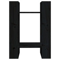 Libreria/Divisorio Nero 41x35x57 cm in Legno Massello di Pino 813858