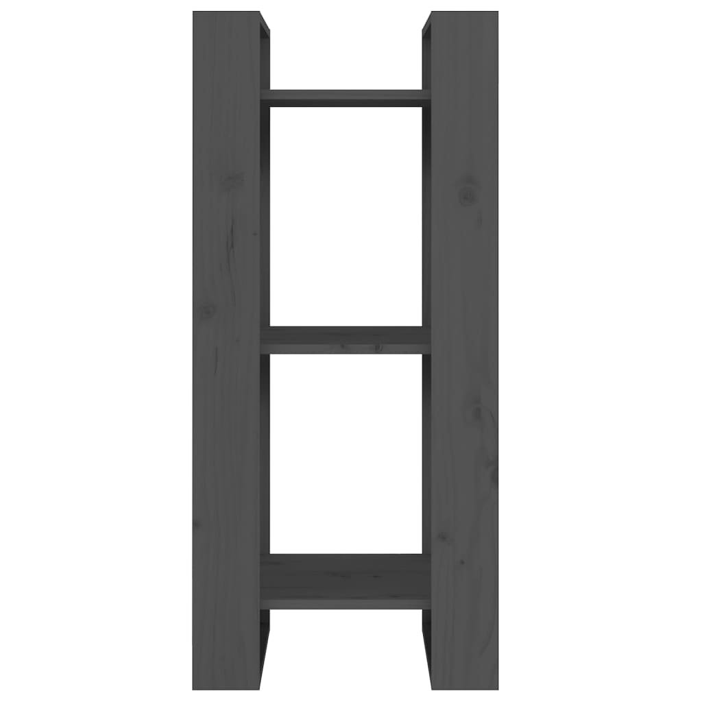 Libreria/Divisorio Grigio 41x35x91 cm in Legno Massello di Pino 813861