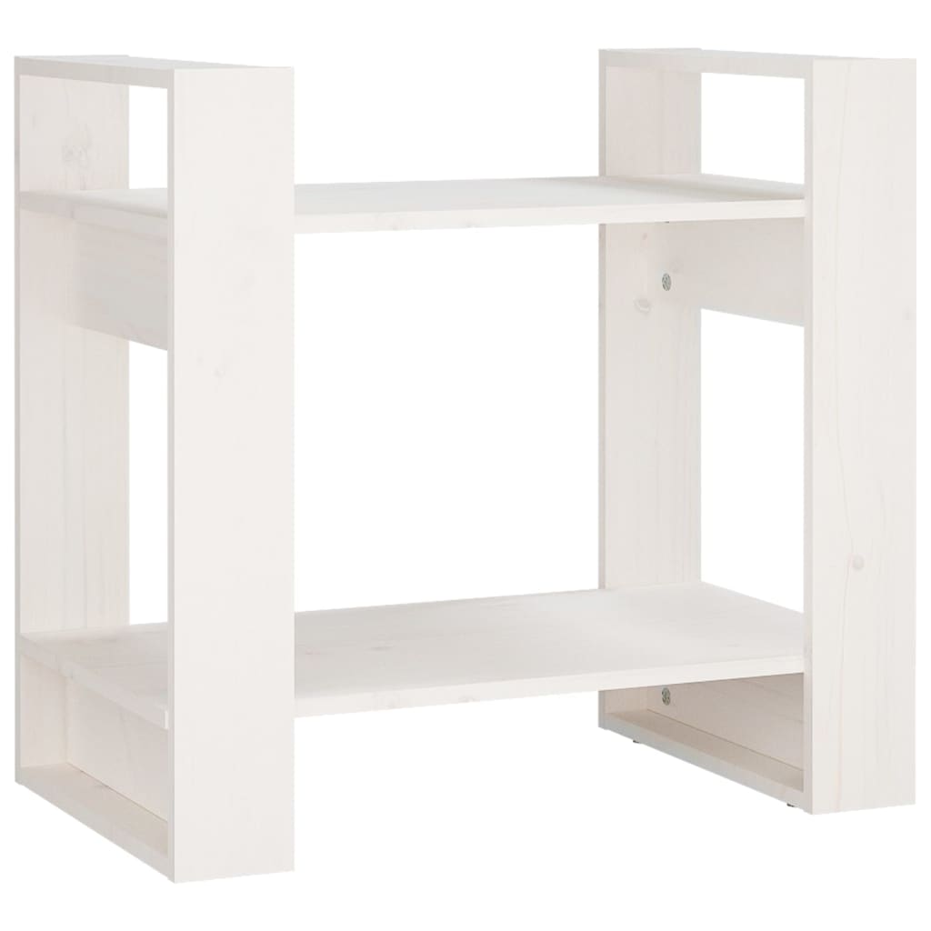 Libreria/Divisorio Bianco 60x35x57 cm in Legno Massello di Pino cod mxl 20668