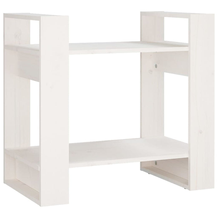 Libreria/Divisorio Bianco 60x35x57 cm in Legno Massello di Pino cod mxl 20668