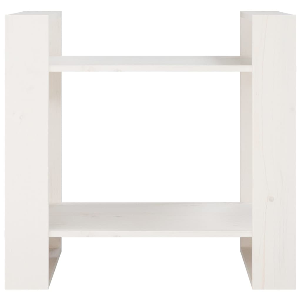 Libreria/Divisorio Bianco 60x35x57 cm in Legno Massello di Pino cod mxl 20668