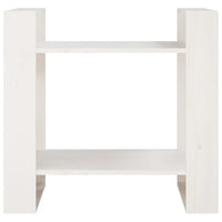 Libreria/Divisorio Bianco 60x35x57 cm in Legno Massello di Pino cod mxl 20668