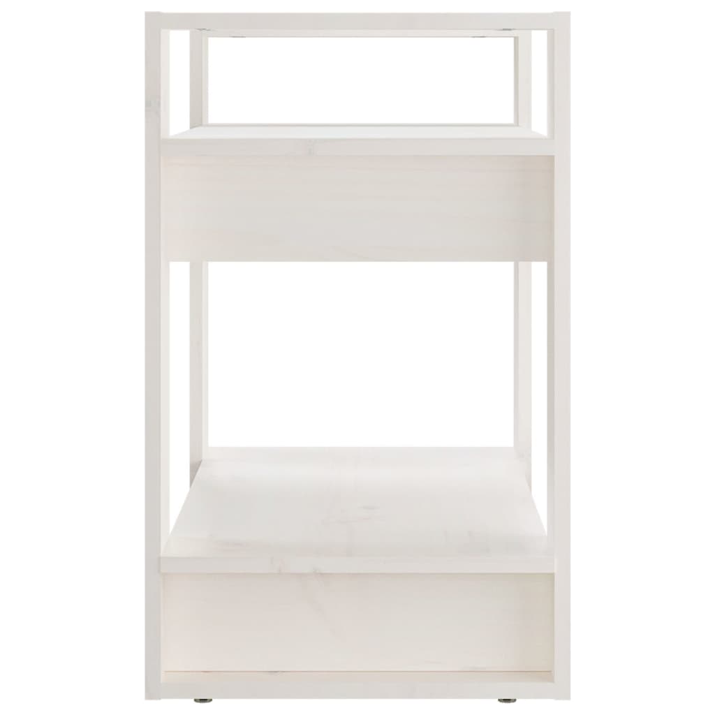 Libreria/Divisorio Bianco 60x35x57 cm in Legno Massello di Pino cod mxl 20668