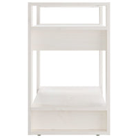Libreria/Divisorio Bianco 60x35x57 cm in Legno Massello di Pino cod mxl 20668