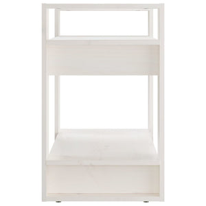 Libreria/Divisorio Bianco 60x35x57 cm in Legno Massello di Pino cod mxl 20668