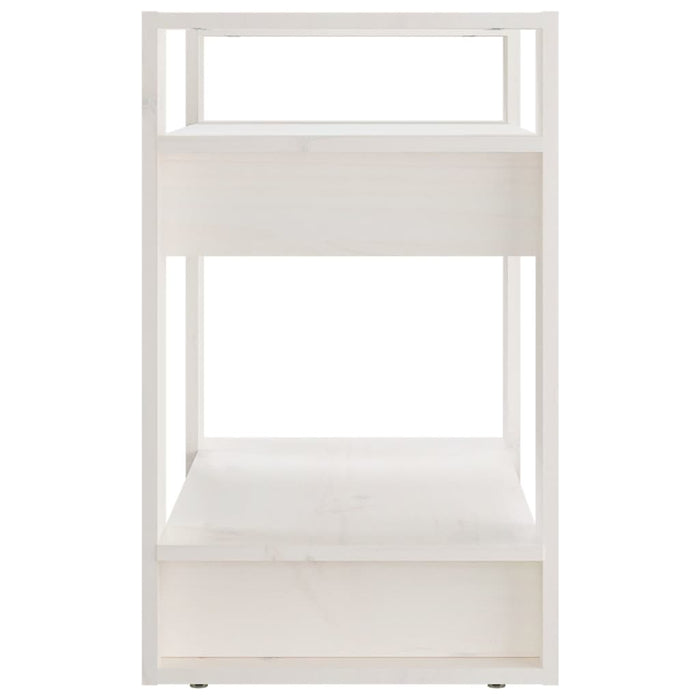 Libreria/Divisorio Bianco 60x35x57 cm in Legno Massello di Pino cod mxl 20668