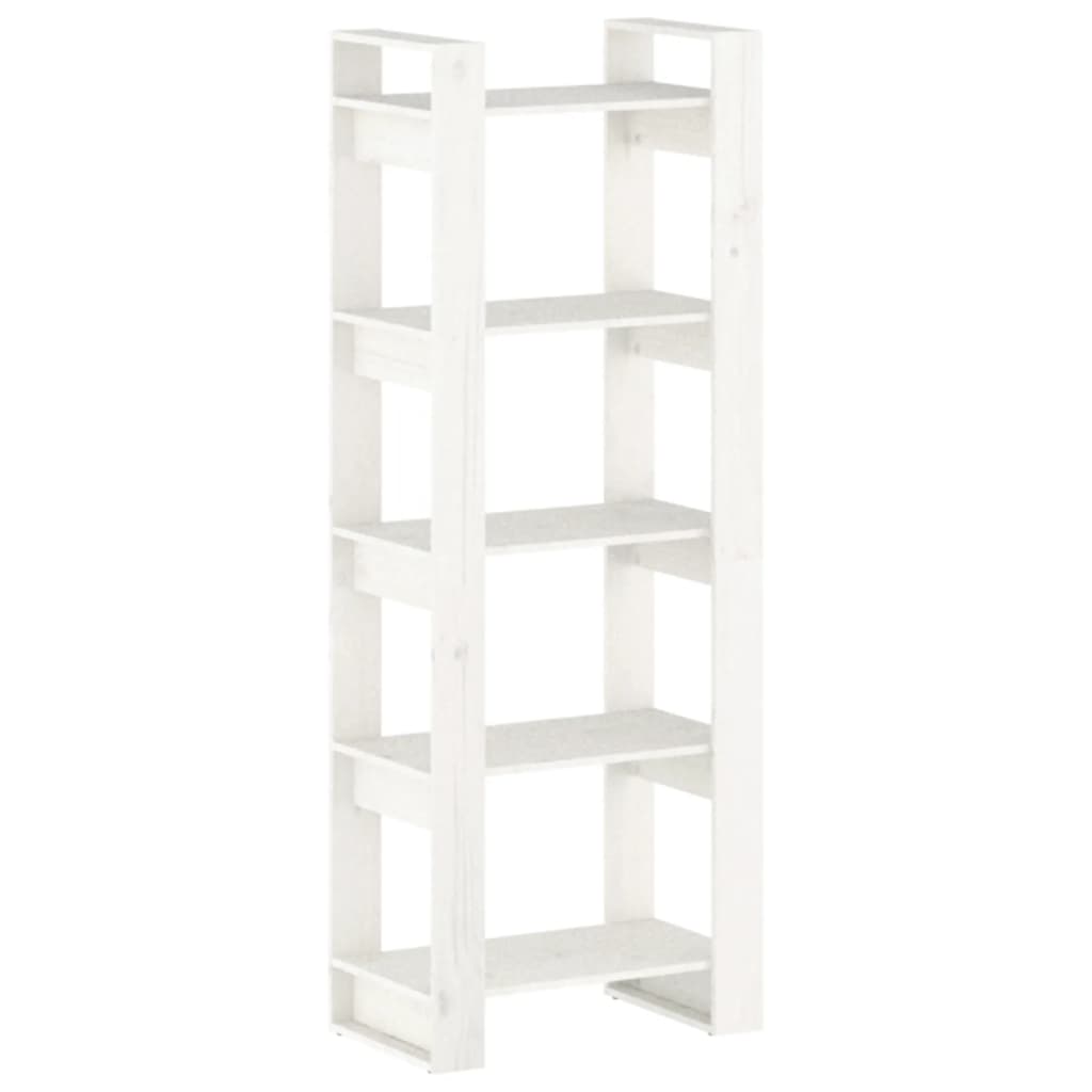 Libreria/Divisorio Bianco 60x35x160 cm Legno Massello 813890