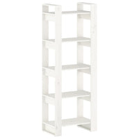 Libreria/Divisorio Bianco 60x35x160 cm Legno Massello 813890