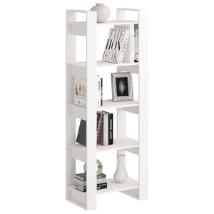 Libreria/Divisorio Bianco 60x35x160 cm Legno Massello 813890