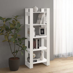 Libreria/Divisorio Bianco 60x35x160 cm Legno Massello 813890