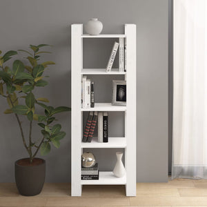 Libreria/Divisorio Bianco 60x35x160 cm Legno Massello 813890
