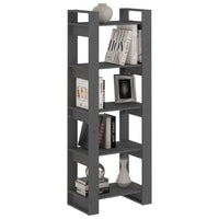 Libreria/Divisorio Grigio 60x35x160 cm Legno Massello 813891