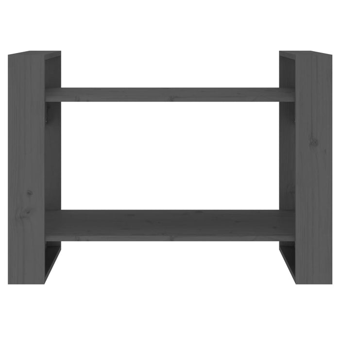 Libreria/Divisorio Grigio 80x35x56,5 cm Legno Massello di Pino 813896