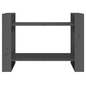 Libreria/Divisorio Grigio 80x35x56,5 cm Legno Massello di Pino 813896