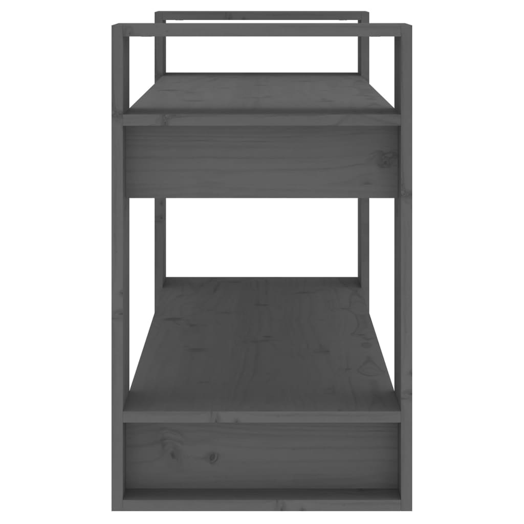 Libreria/Divisorio Grigio 80x35x56,5 cm Legno Massello di Pino 813896