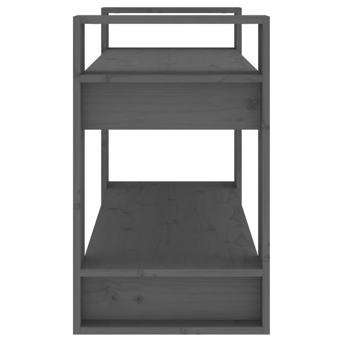 Libreria/Divisorio Grigio 80x35x56,5 cm Legno Massello di Pino 813896