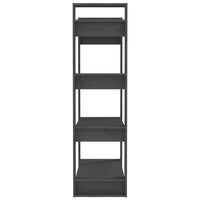 Libreria/Divisorio Grigio 80x35x125 cm Legno Massello di Pino 813906